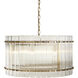 Kore LED Brass / Clear Chandelier Ceiling Light, Small